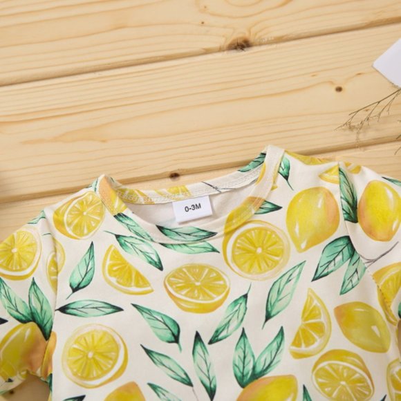 NWT baby kids outfit jumpsuit lemons cute - Picture 4 of 5